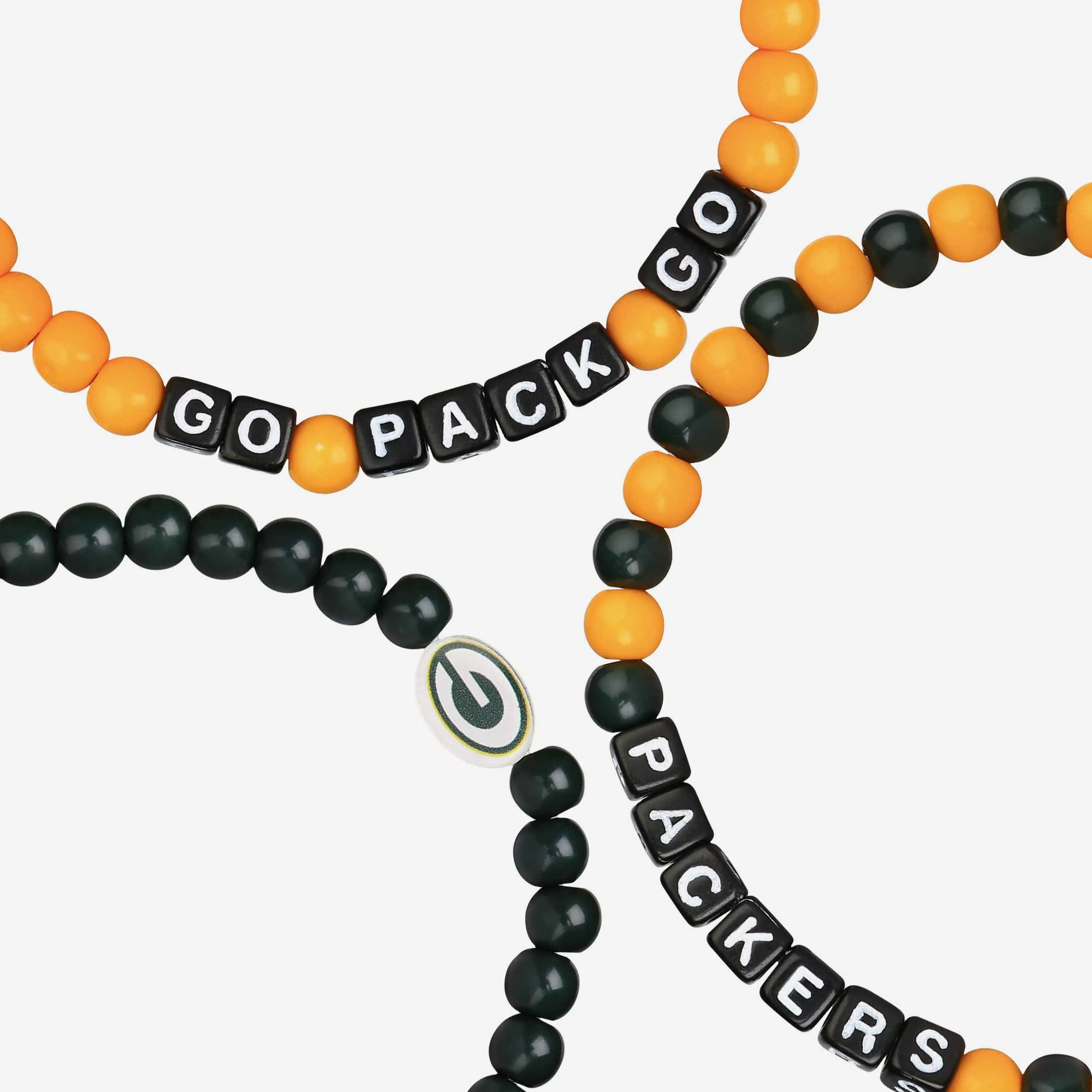 Green Bay Packers 3 Pack Beaded Friendship Bracelet