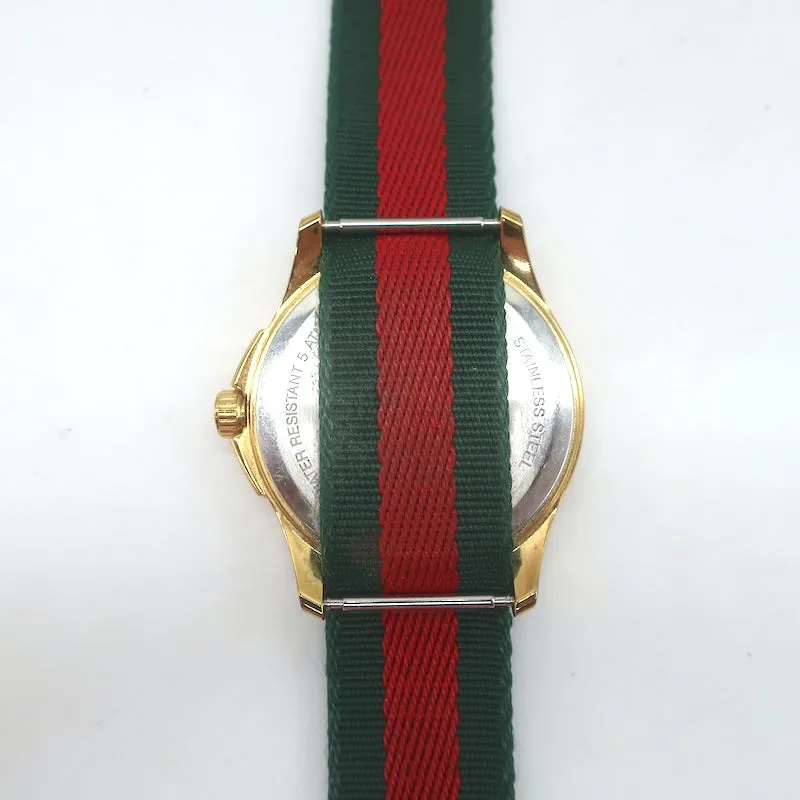 Gucci G-Timeless L'Aveugle Par Amour Watch Green & Red Web