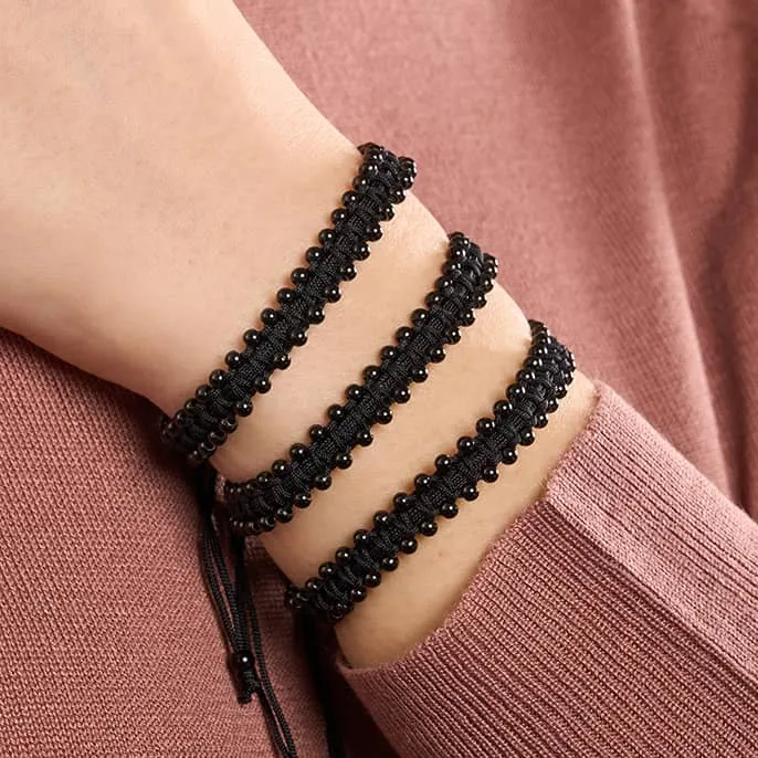 Gunmetal x Black | Friendship DOT Bracelet