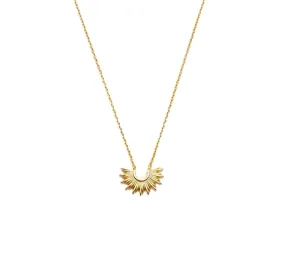 HALF SUNBURST Necklace in Gold