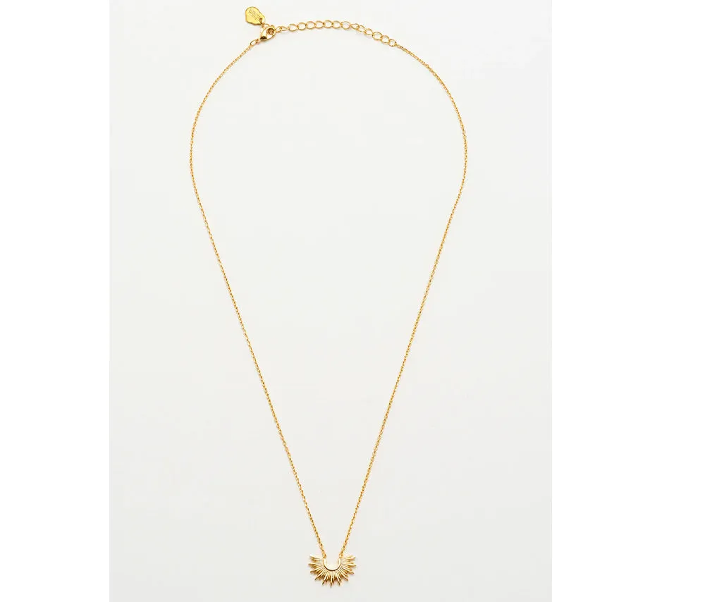 HALF SUNBURST Necklace in Gold