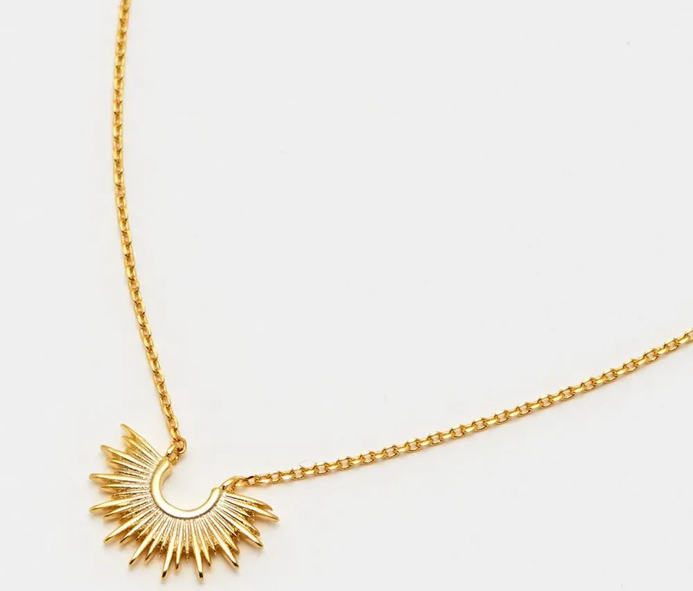 HALF SUNBURST Necklace in Gold