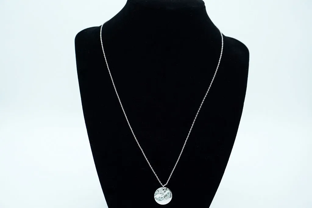 Hammered Silver Necklace