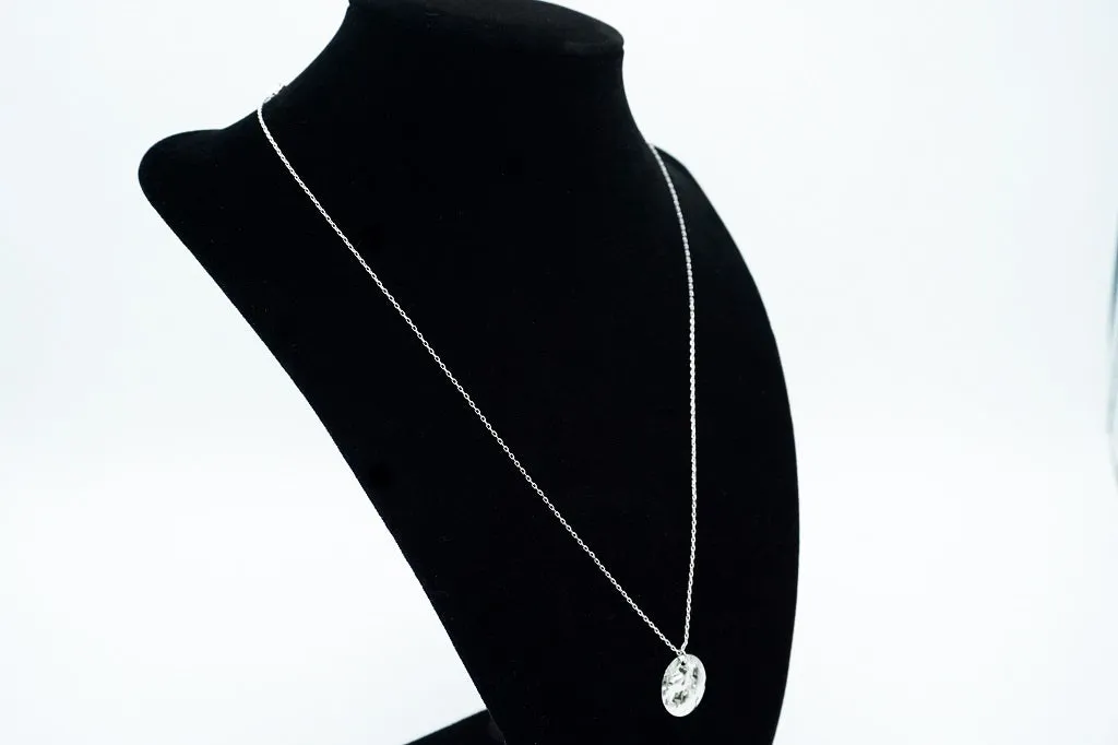 Hammered Silver Necklace