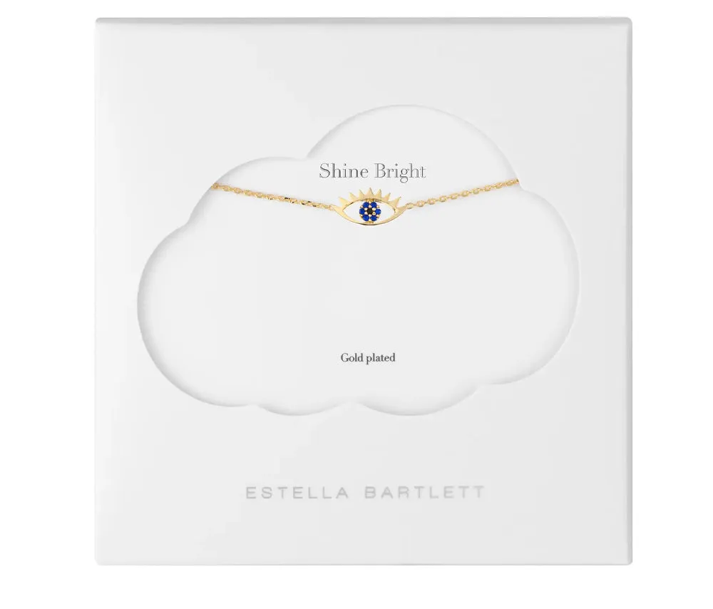 HAPPY THOUGHTS : Eye Pendant Necklace in Gold