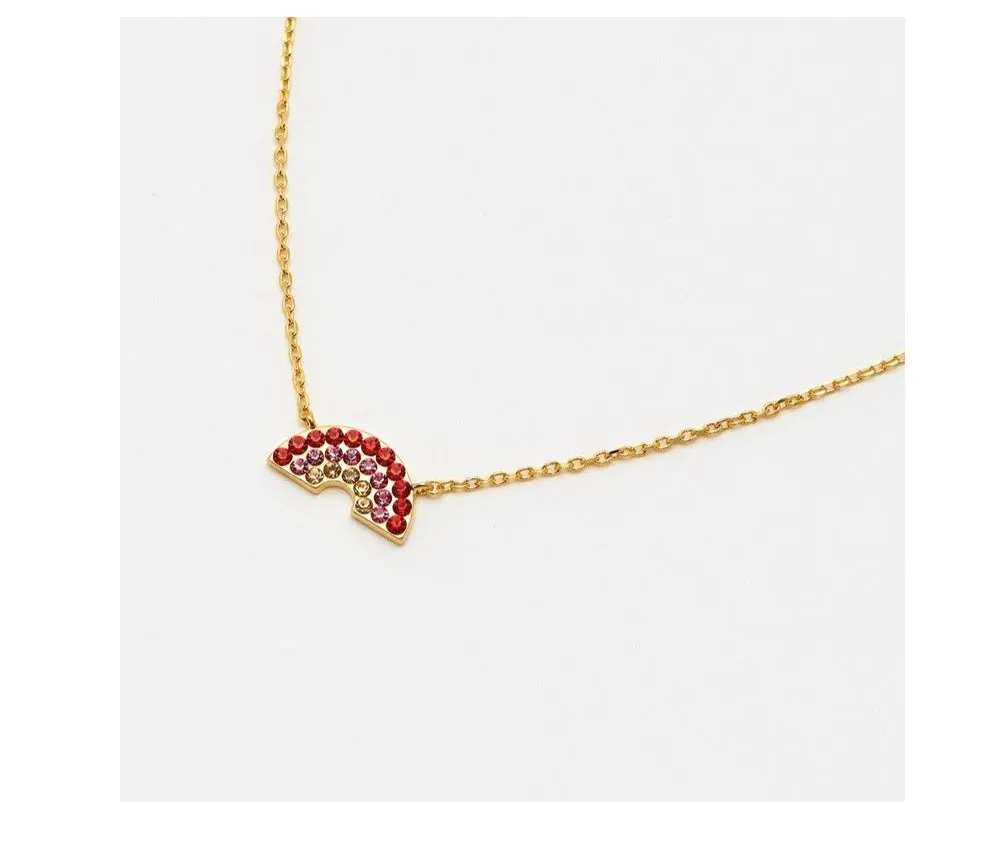 HAPPY THOUGHTS : Rainbow Necklace In Gold