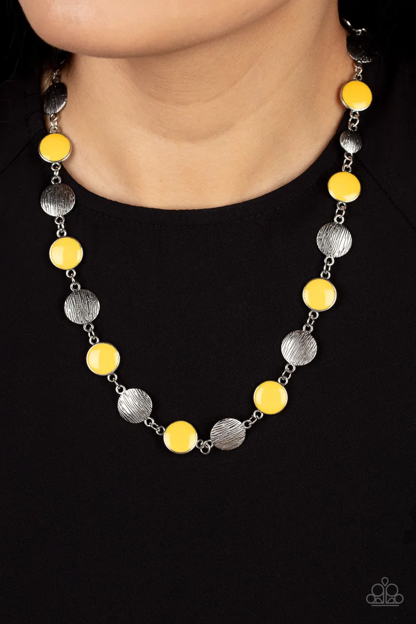 Harmonizing Hotspot Yellow Paparazzi Necklace