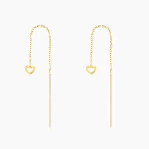 Heartly Chain Threader Earrings