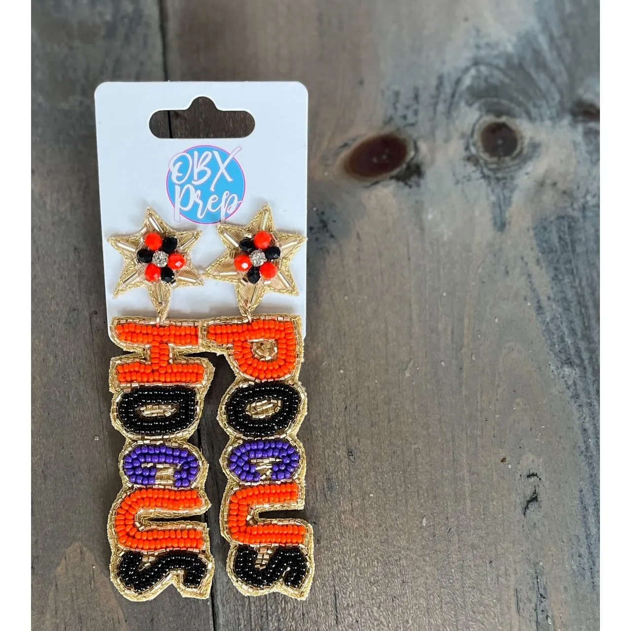 Hocus Pocus Bright Halloween Seed Bead Dangle Earrings