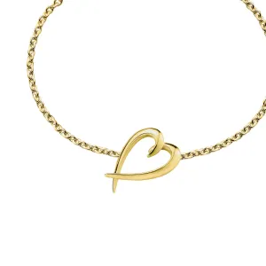 Hook Heart Bracelet - Yellow Gold Vermeil
