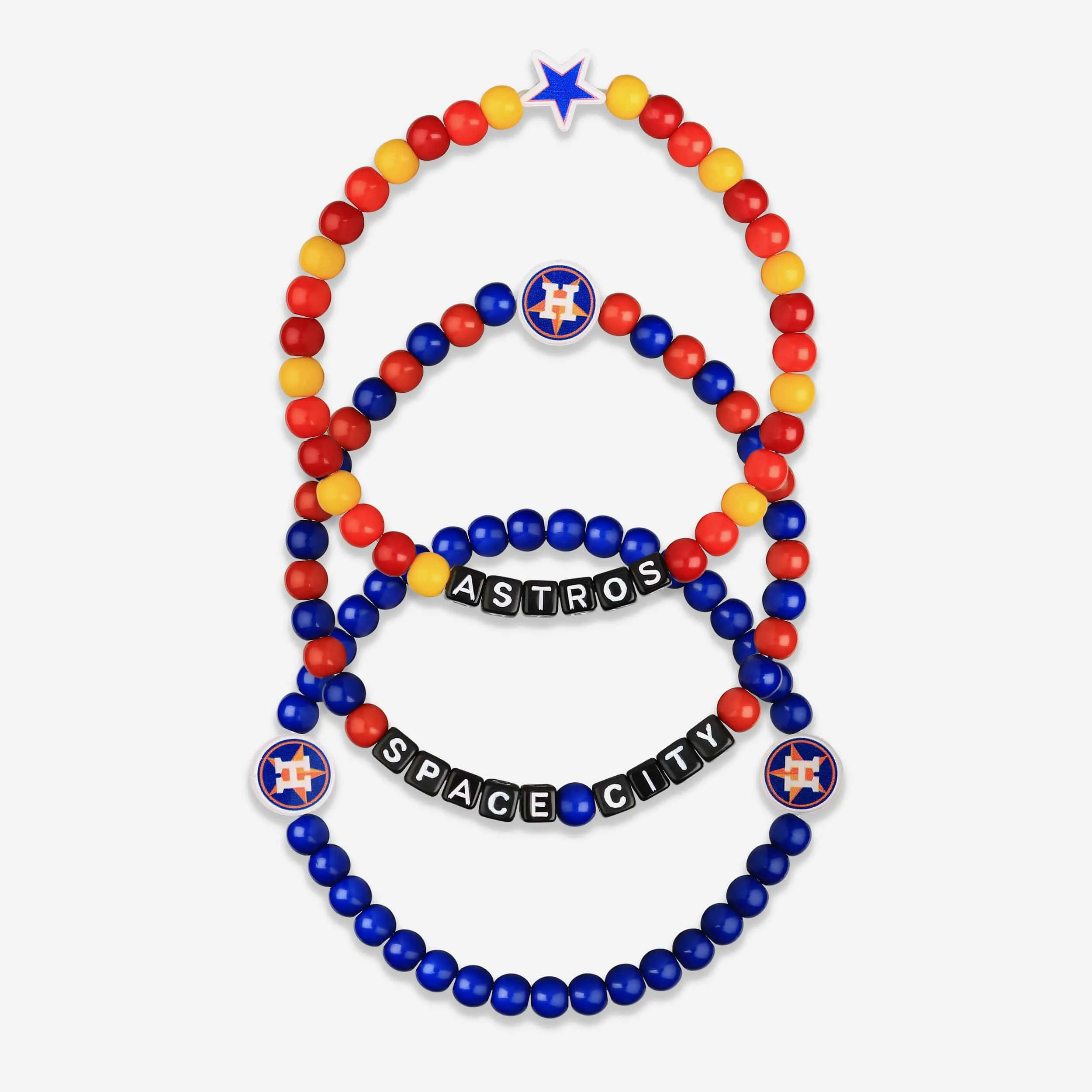 Houston Astros 3 Pack Beaded Friendship Bracelet