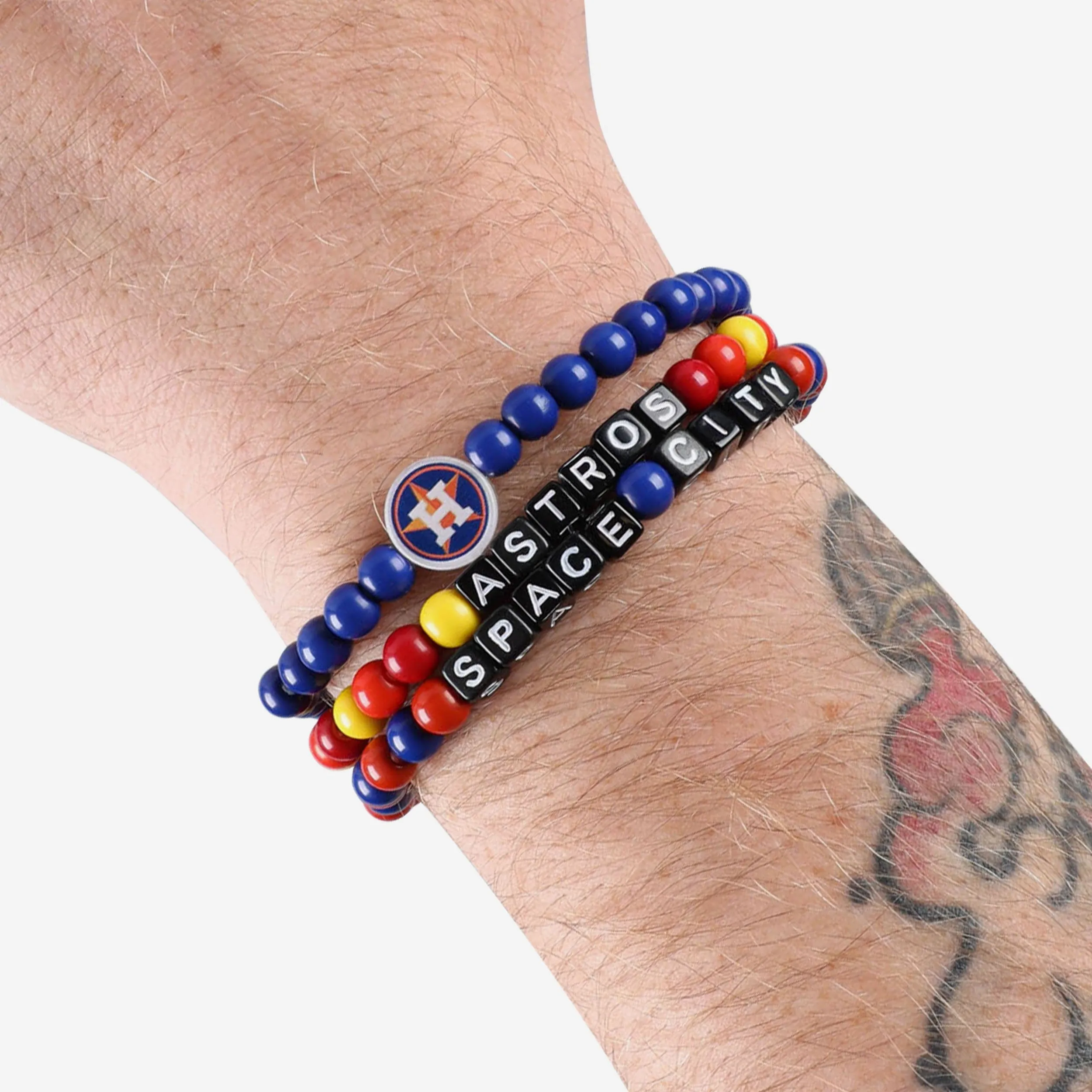 Houston Astros 3 Pack Beaded Friendship Bracelet