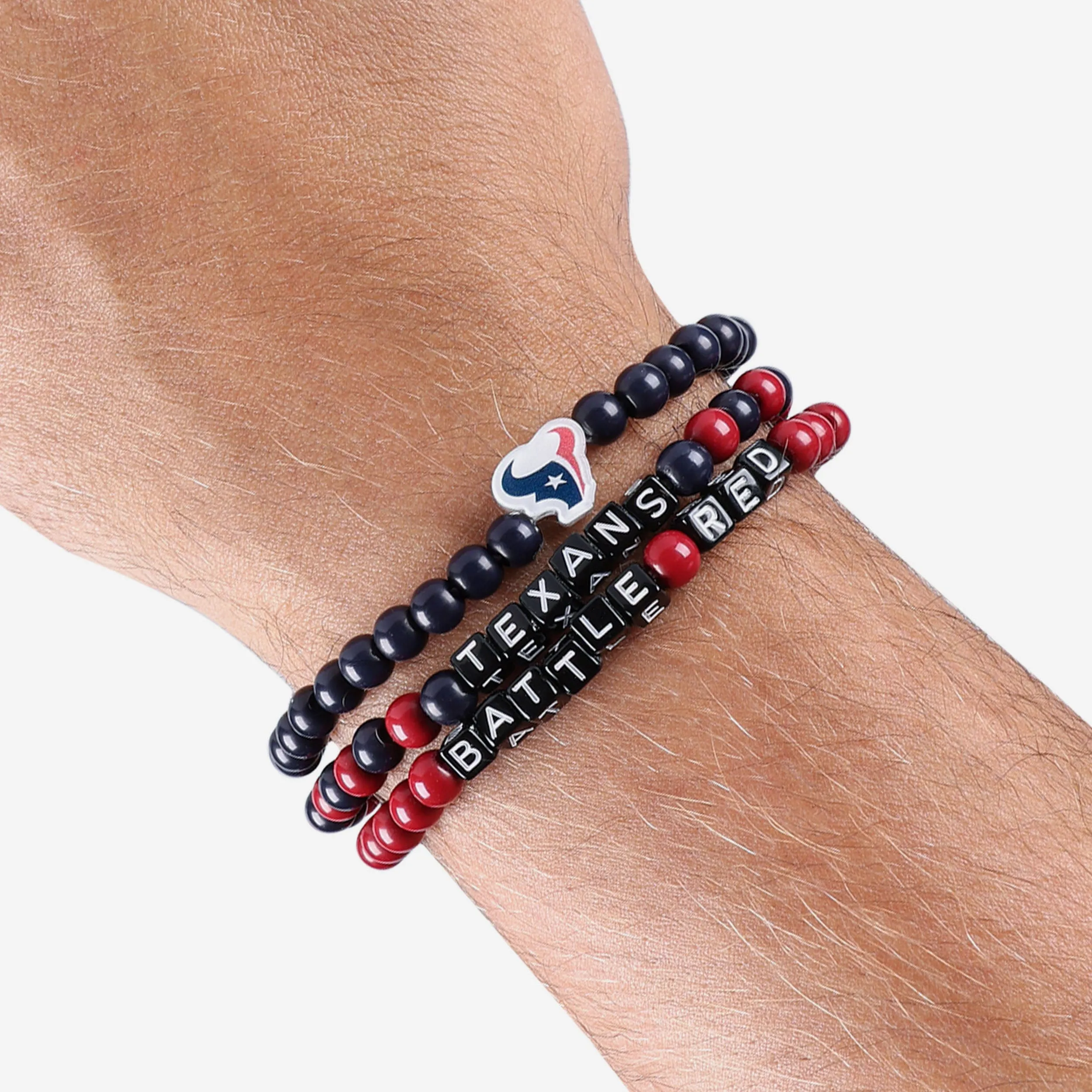 Houston Texans 3 Pack Beaded Friendship Bracelet