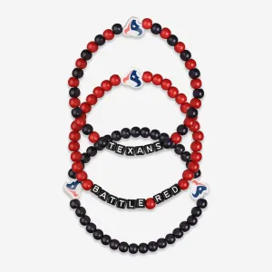 Houston Texans 3 Pack Beaded Friendship Bracelet