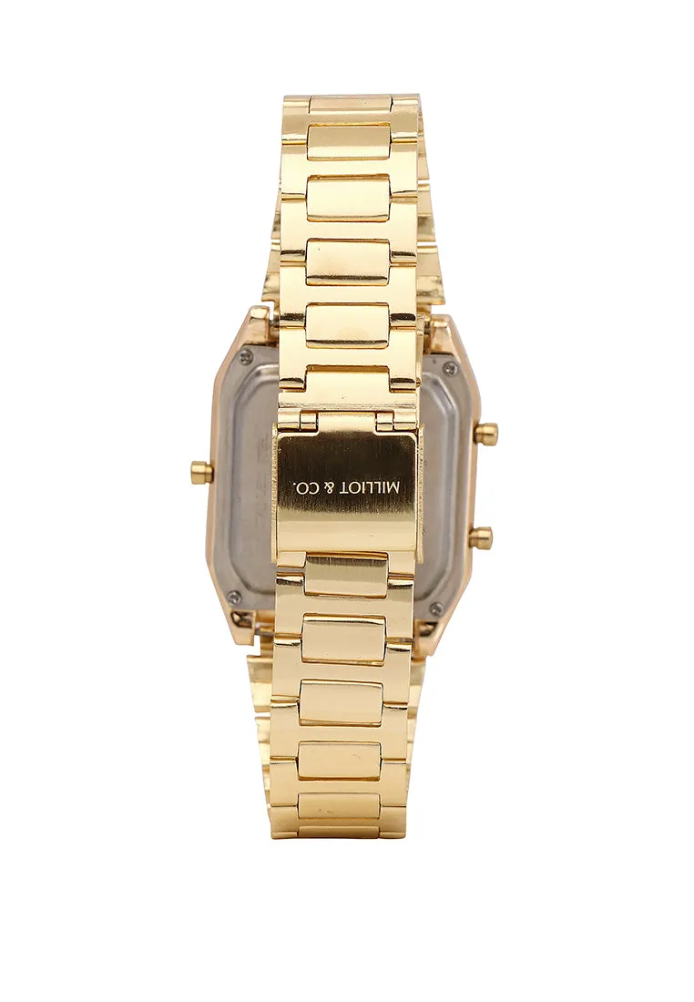 Joel Gold Stainless Steel Analog Watches (Gold)