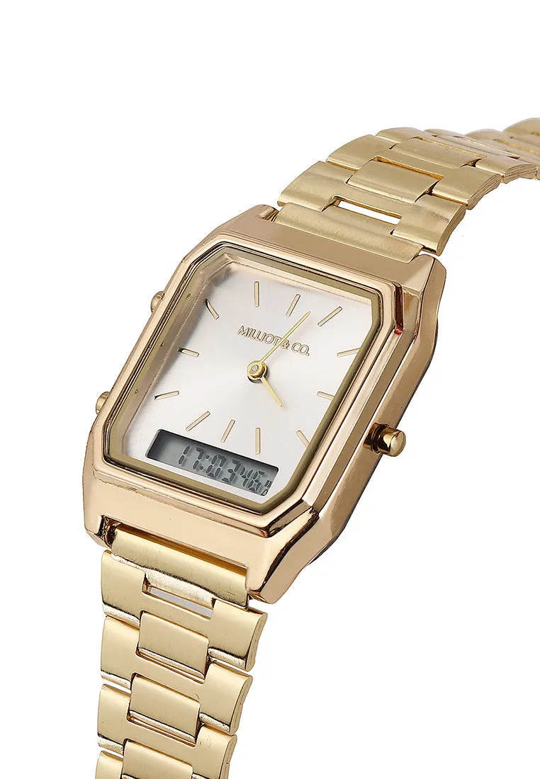 Joel Gold Stainless Steel Analog Watches (Gold)