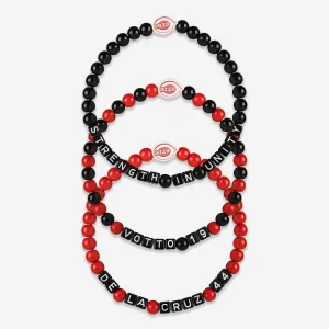Joey Votto & Elly De La Cruz Cincinnati Reds 3 Pack Player Beaded Friendship Bracelet