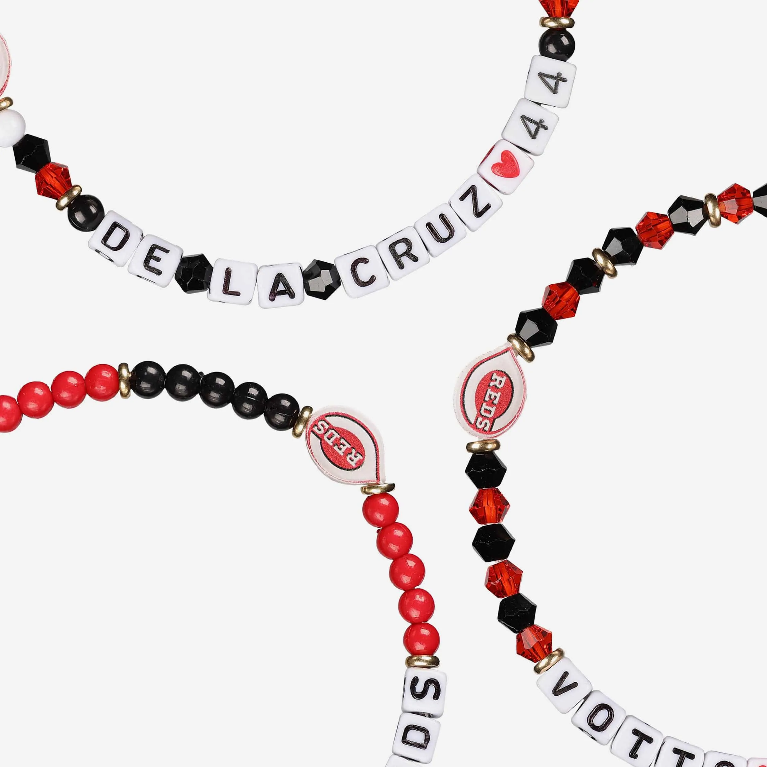 Joey Votto & Elly De La Cruz Cincinnati Reds 3 Pack Player Friendship Bracelet