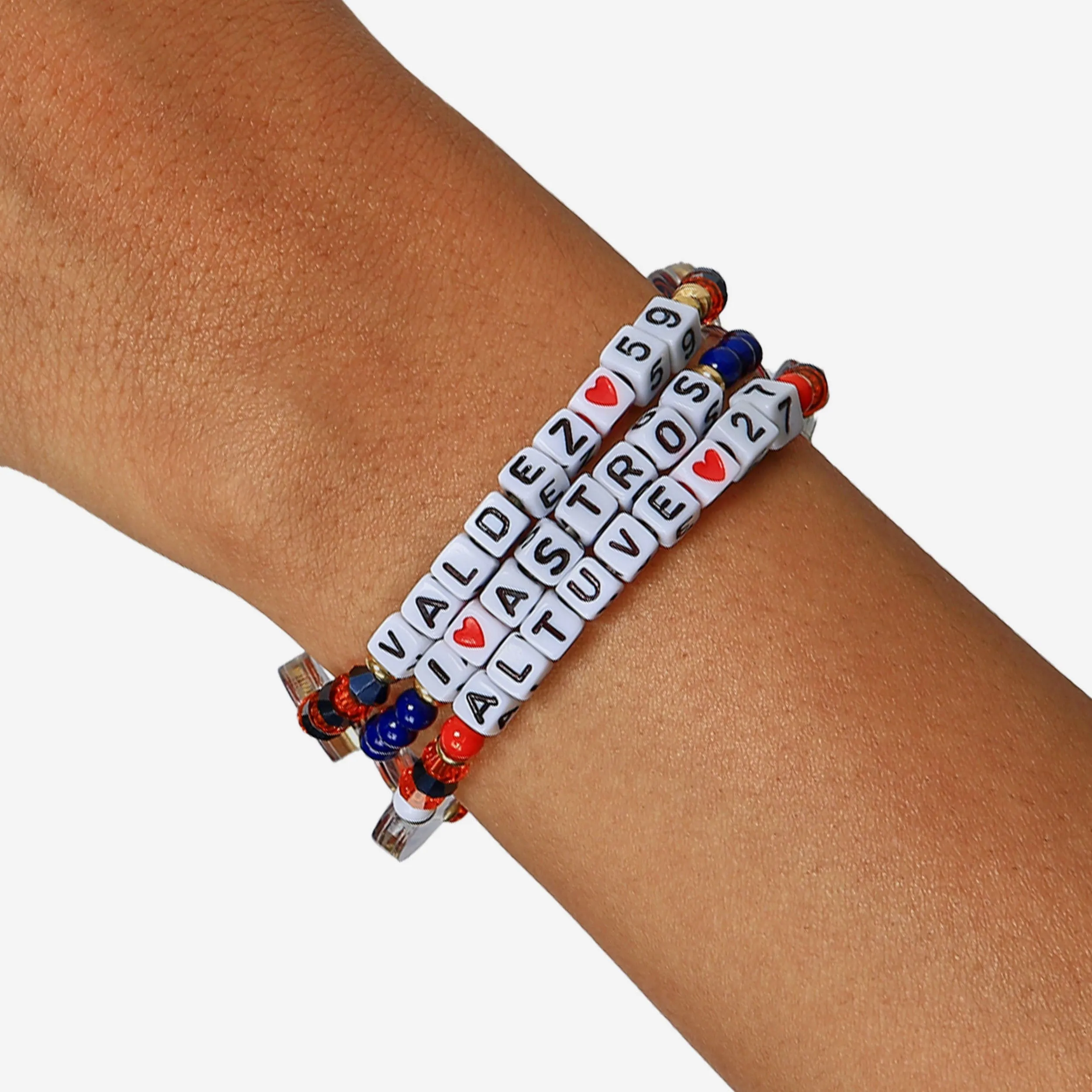 Jose Altuve & Framber Valdez Houston Astros 3 Pack Player Friendship Bracelet