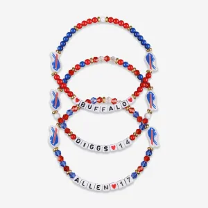 Josh Allen & Stefon Diggs Buffalo Bills 3 Pack Player Friendship Bracelet