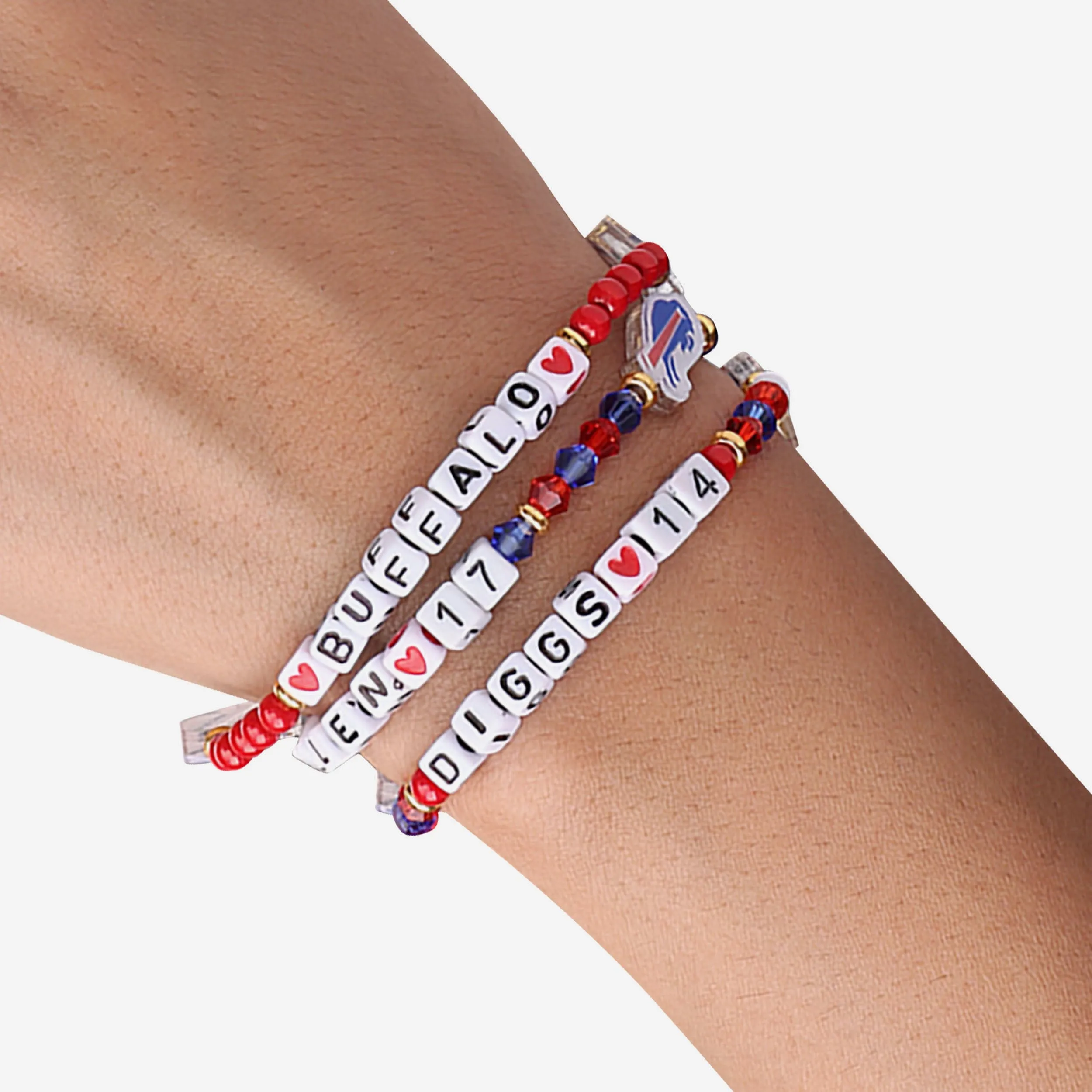 Josh Allen & Stefon Diggs Buffalo Bills 3 Pack Player Friendship Bracelet