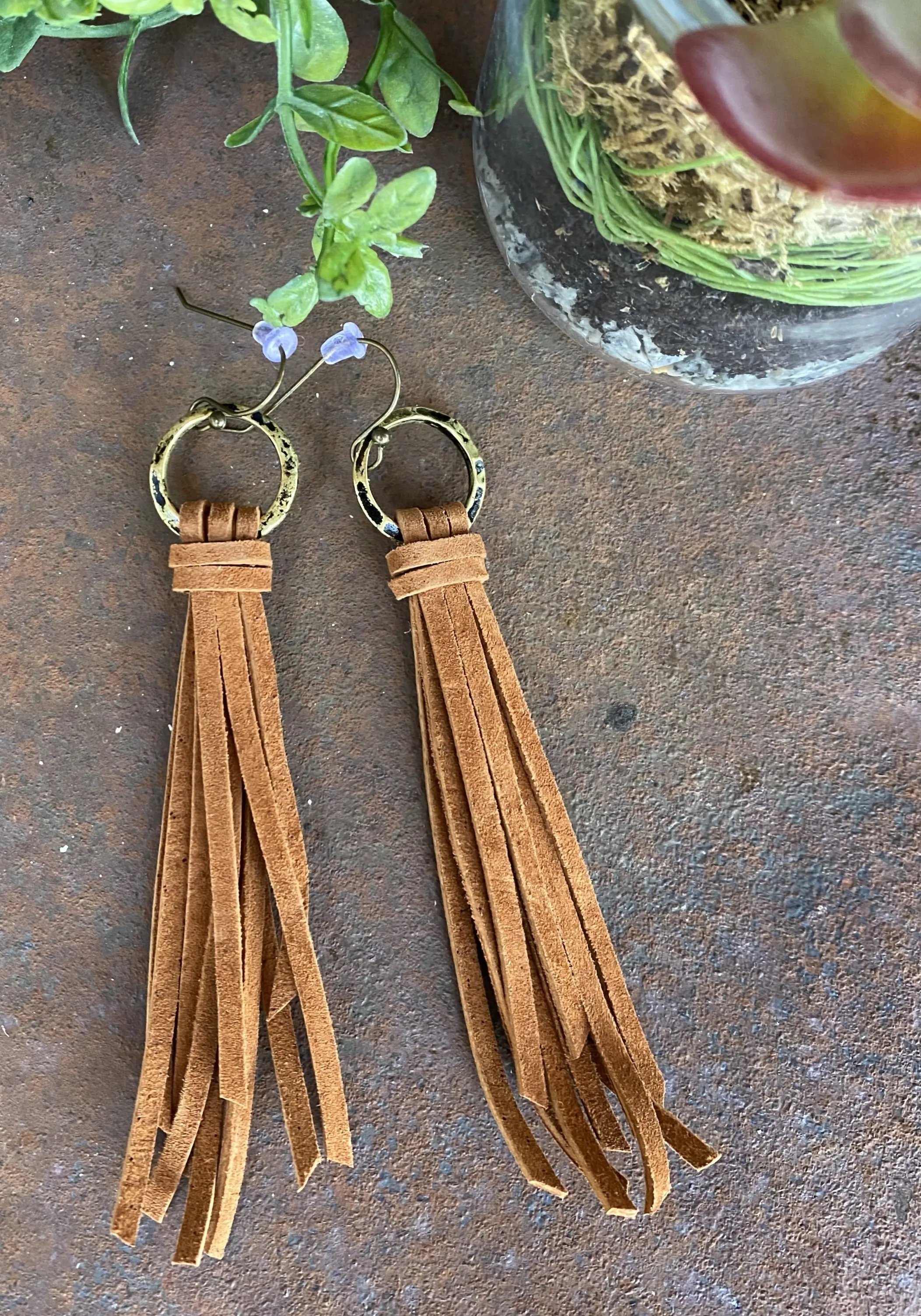 Katie Leather Tassel Earrings (More Colors)