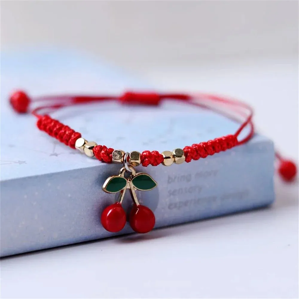 Kawaii Strawberry & Cherry Friendship Bracelets 🍓🍒✨