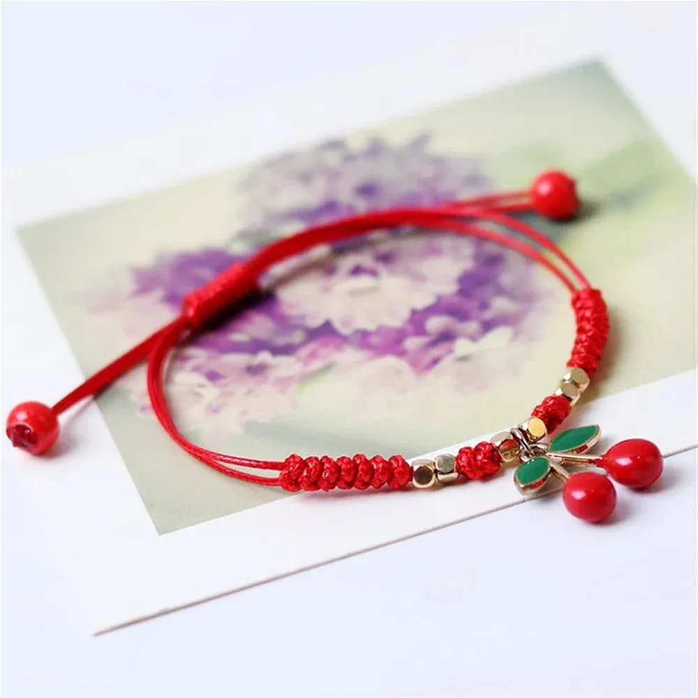 Kawaii Strawberry & Cherry Friendship Bracelets 🍓🍒✨