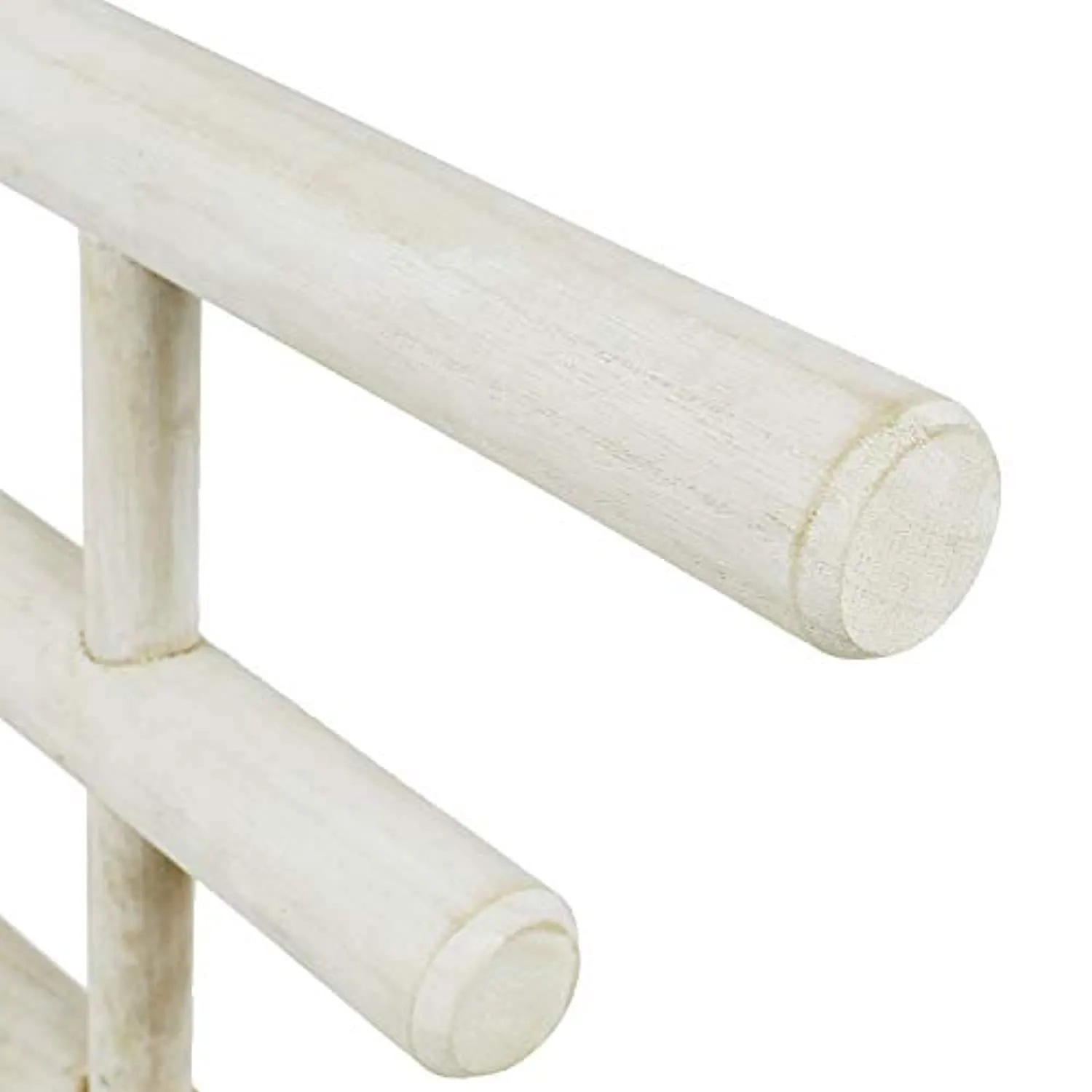 KGMcare Lightweight Wooden 4-Tier Jewelry Display Stand, Wooden Necklace Jewelry Display Organizer Bracelet Holder for Shows, Wooden Bracelet Watch Display Stand, Wash White Color