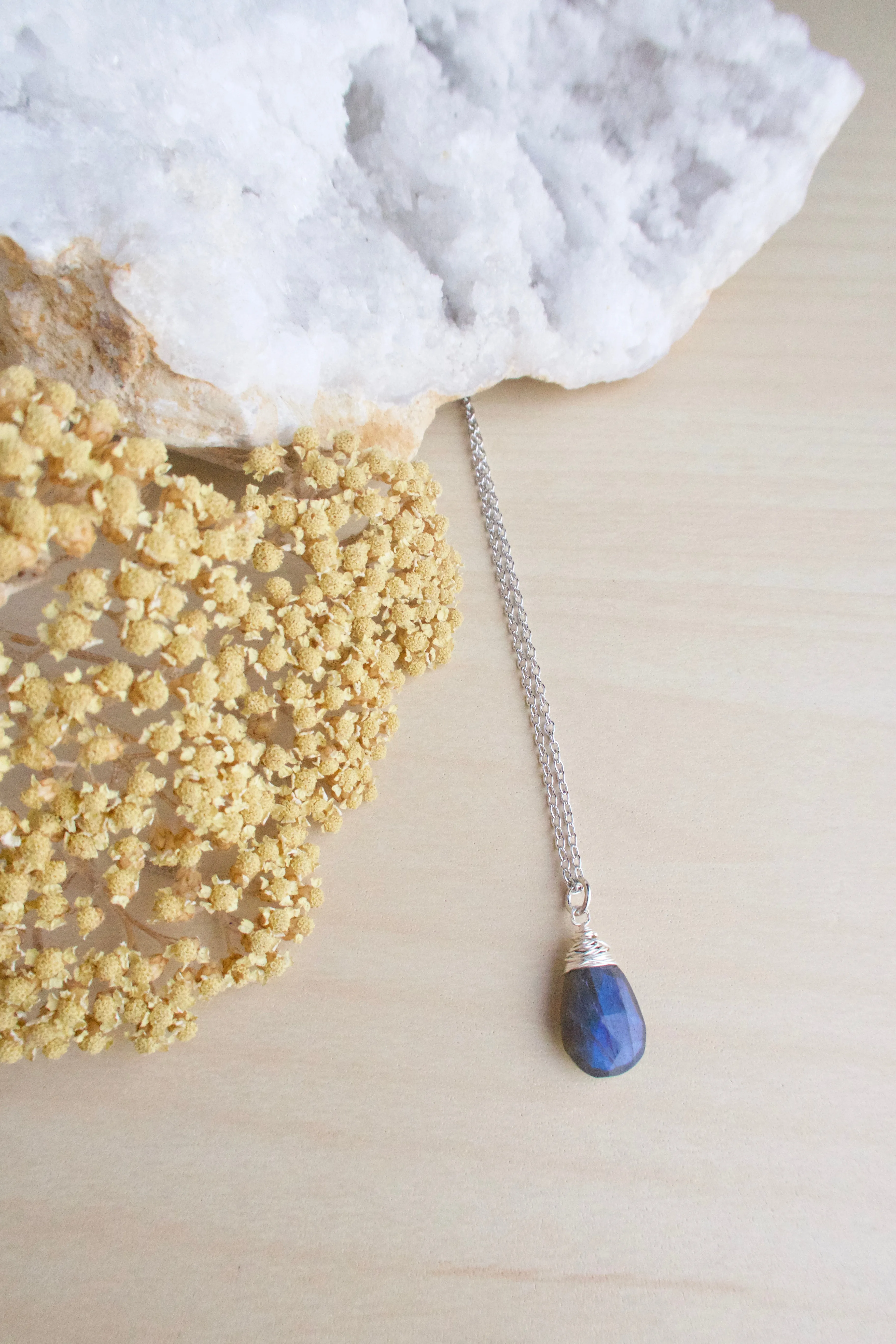 Labradorite Drop Necklace
