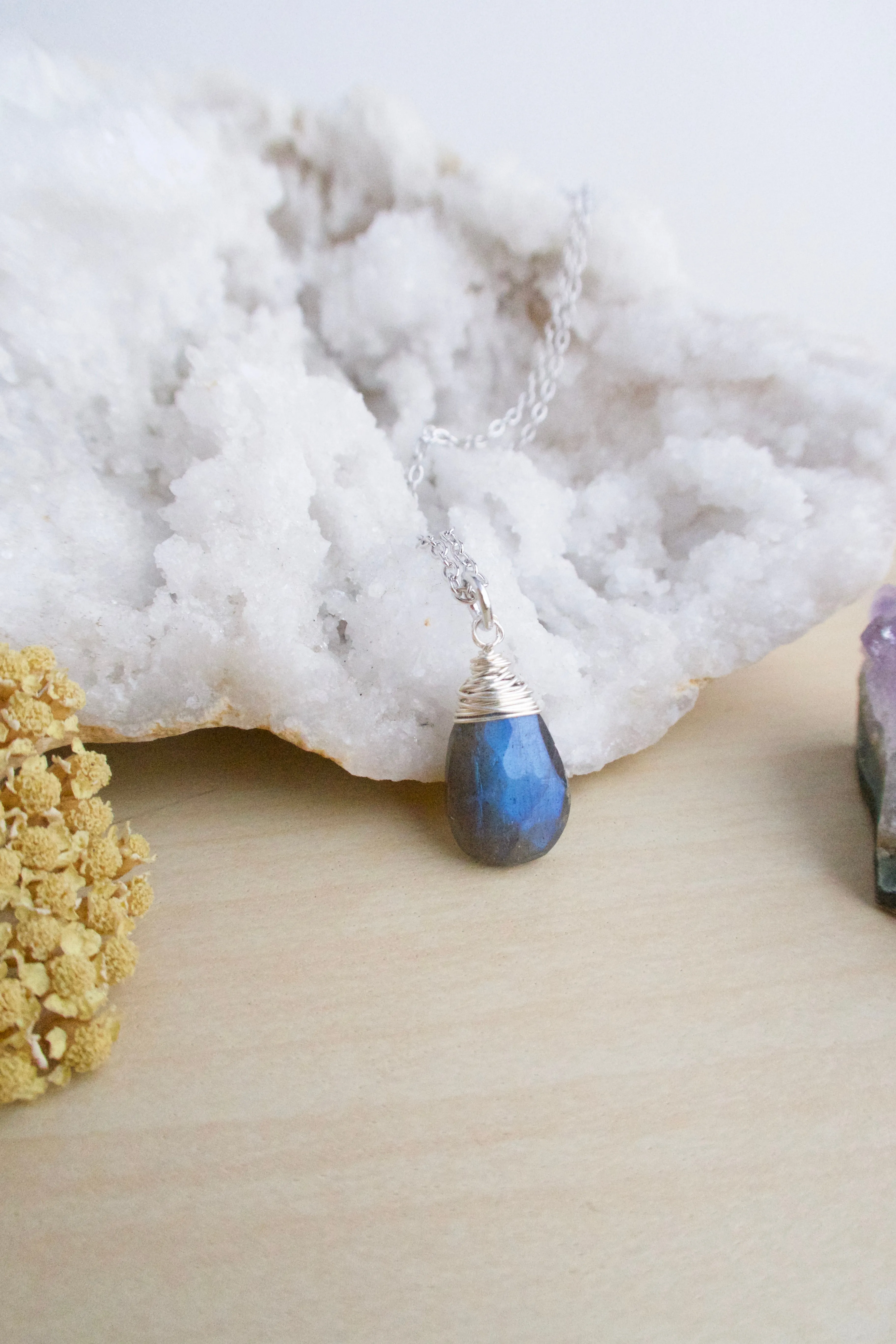 Labradorite Drop Necklace