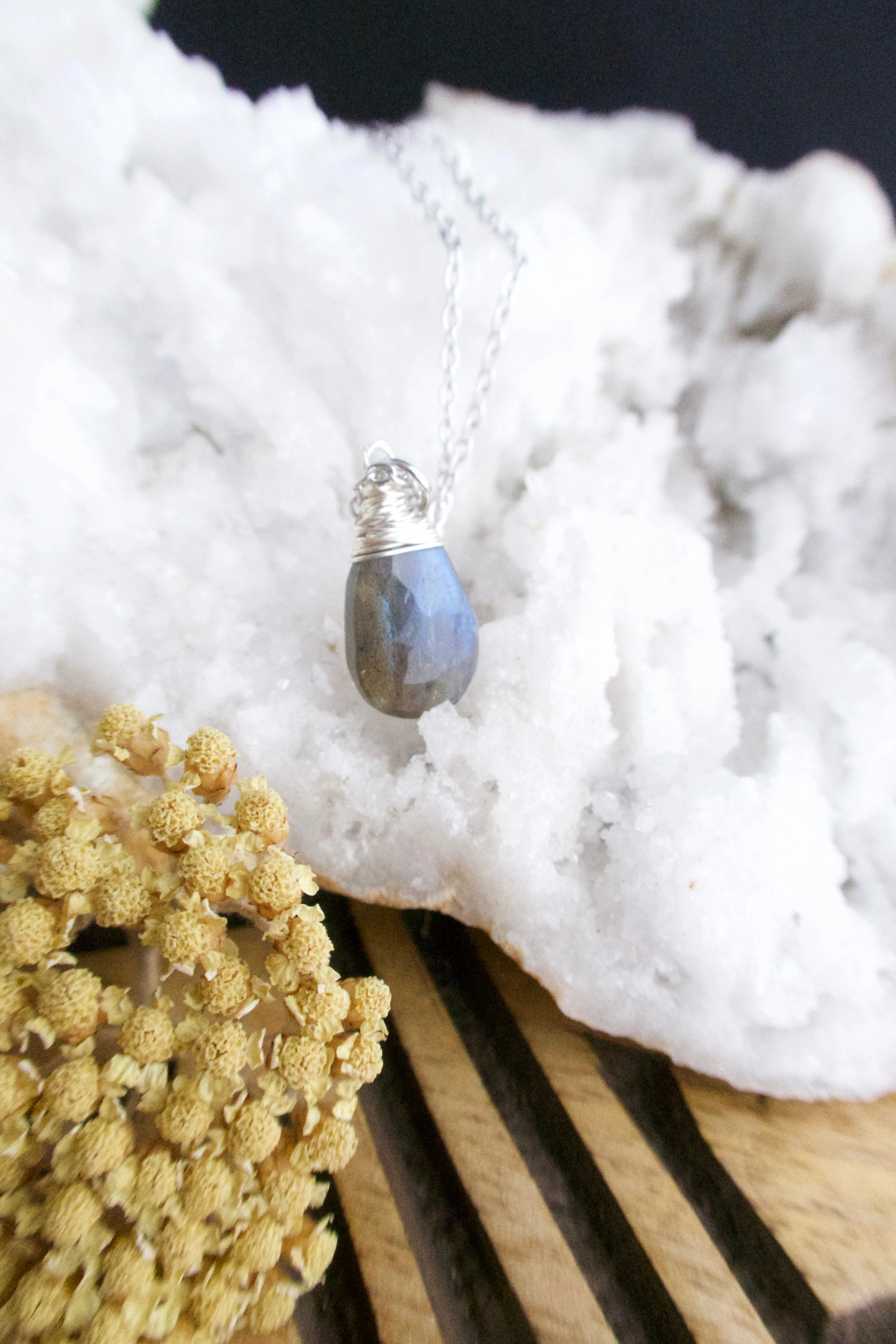 Labradorite Drop Necklace