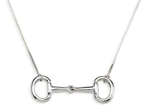 Large Snaffle Bit Necklace - Hinged, Sterling Silver