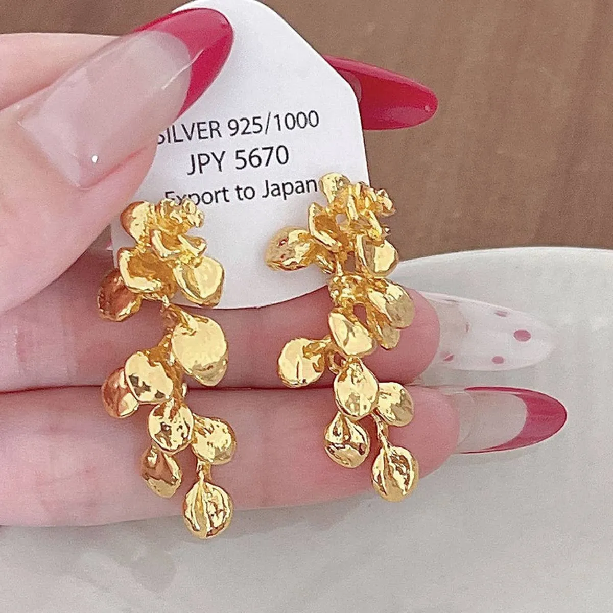 Leaf Tassel Earring