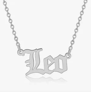 Leo Silver Zodiac Necklace // Jovee