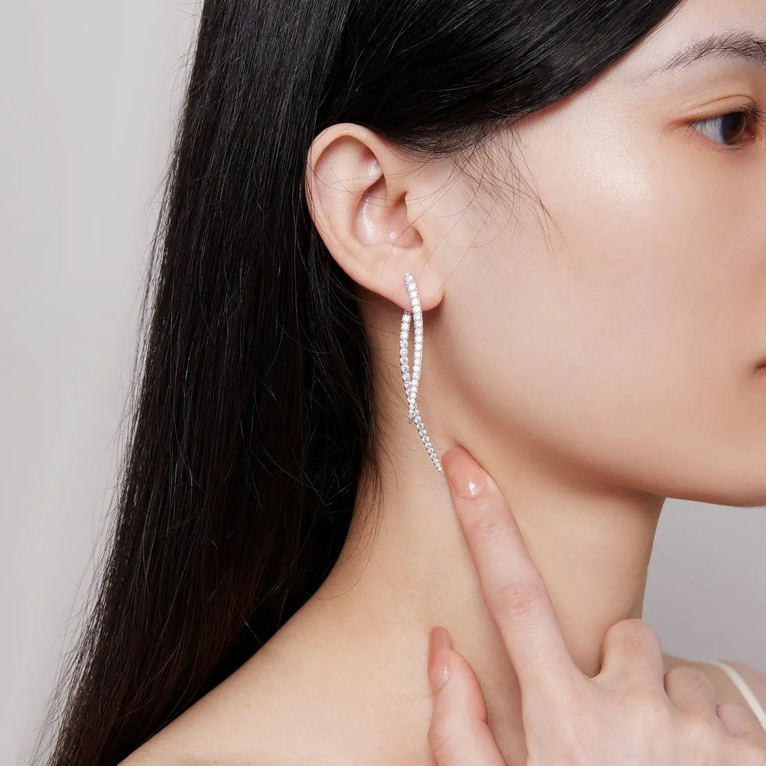 Long Tassel Two Piece Earrings