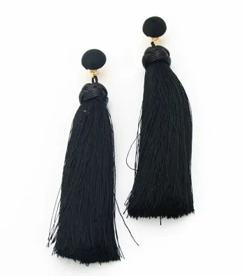 Long Thread  Tassel  Fringe Earrings.