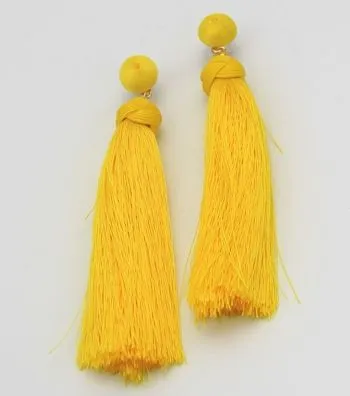 Long Thread  Tassel  Fringe Earrings.