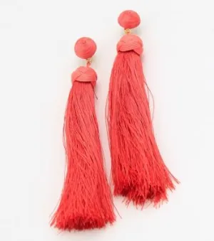 Long Thread  Tassel  Fringe Earrings.