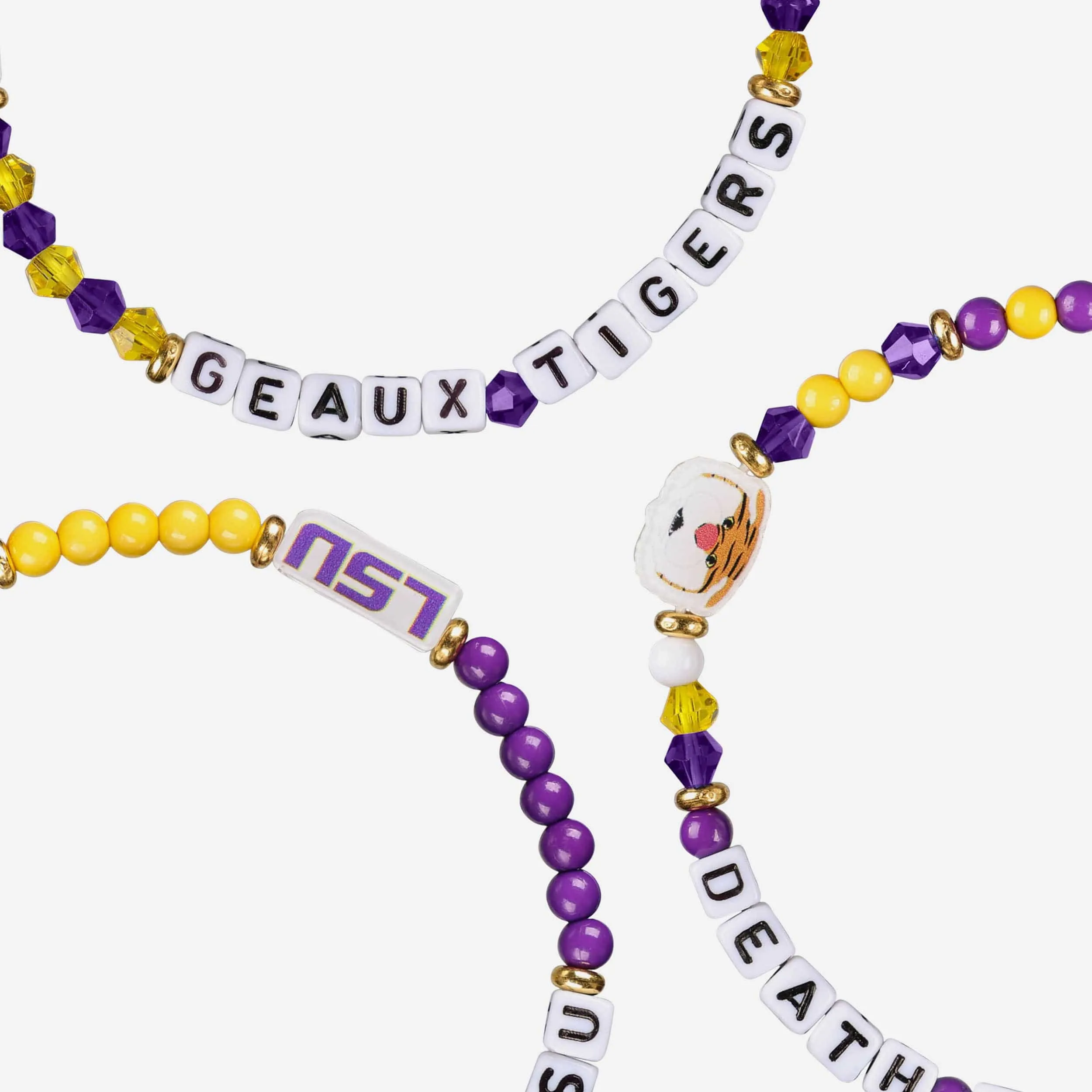 LSU Tigers 3 Pack Friendship Bracelet