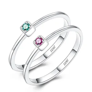 Luxury Elegant Luxury Sterling Silver Ring With Gemstone For Women Wedding Jewerly Style