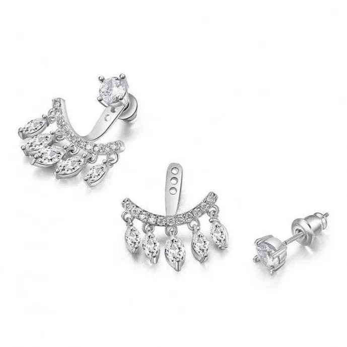 Magical Double Use Water Drip Diamond Tassel Earrings