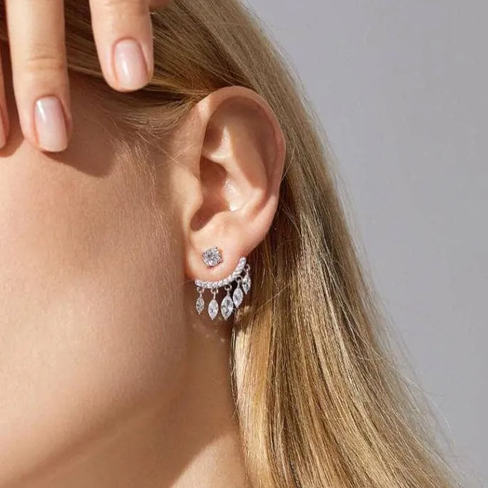 Magical Double Use Water Drip Diamond Tassel Earrings