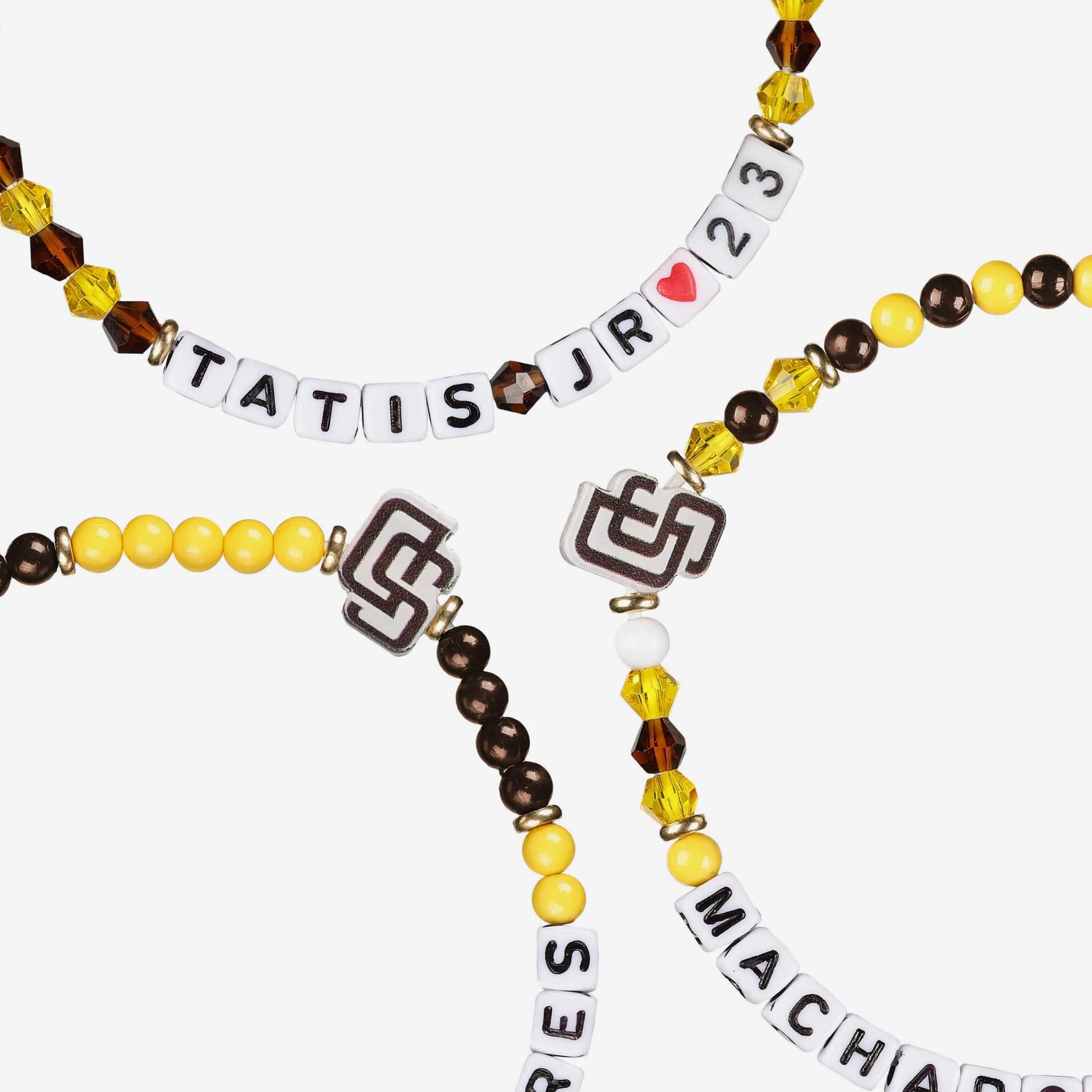 Manny Machado & Fernando Tatis Jr San Diego Padres 3 Pack Player Friendship Bracelet