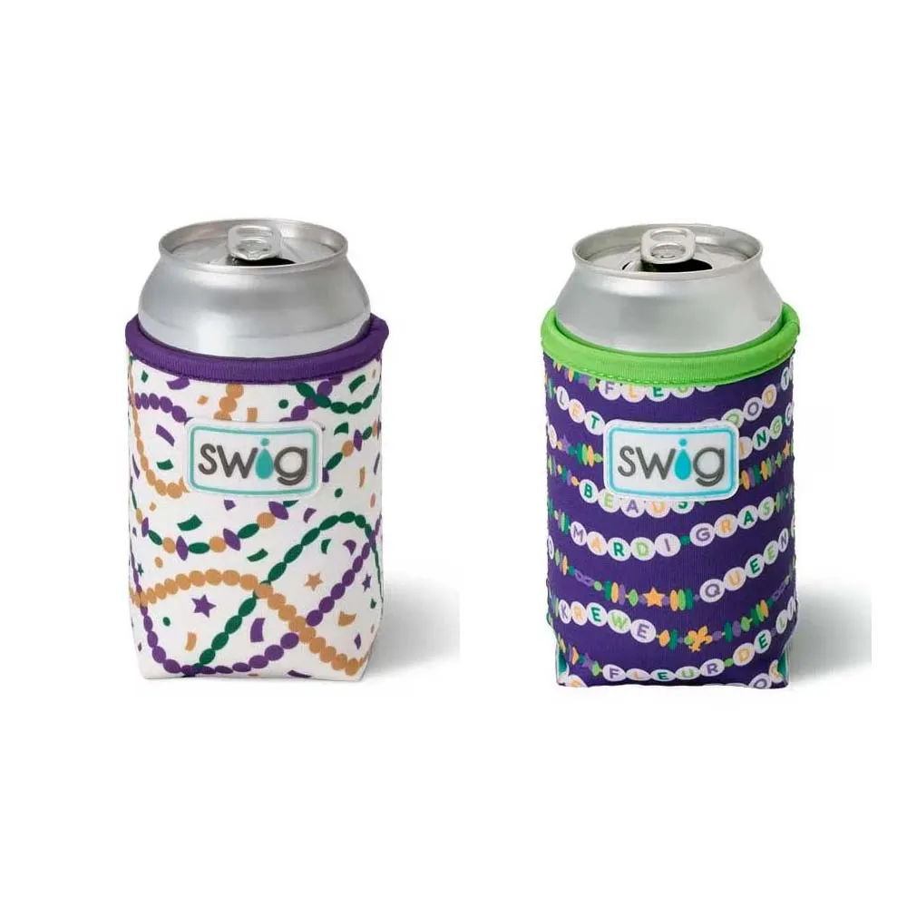 Mardi Gras Swig Can Coolie 2 designs