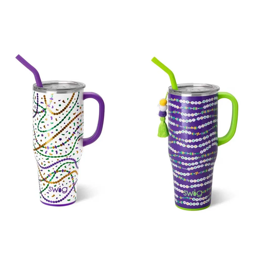 Mardi Gras Swig Mega Mug 40oz