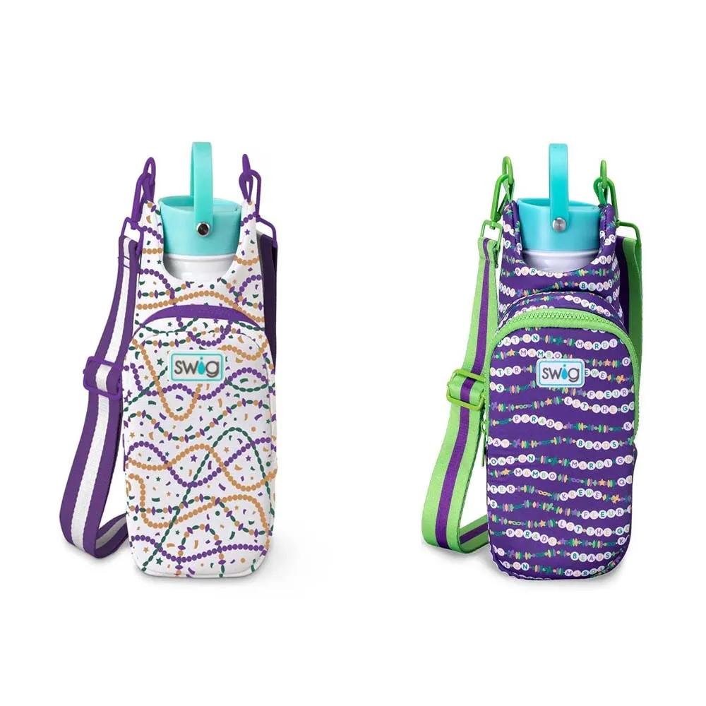 Mardi Gras Water Bottle Sling, 2 designs