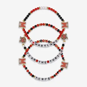 Maryland Terrapins 3 Pack Friendship Bracelet