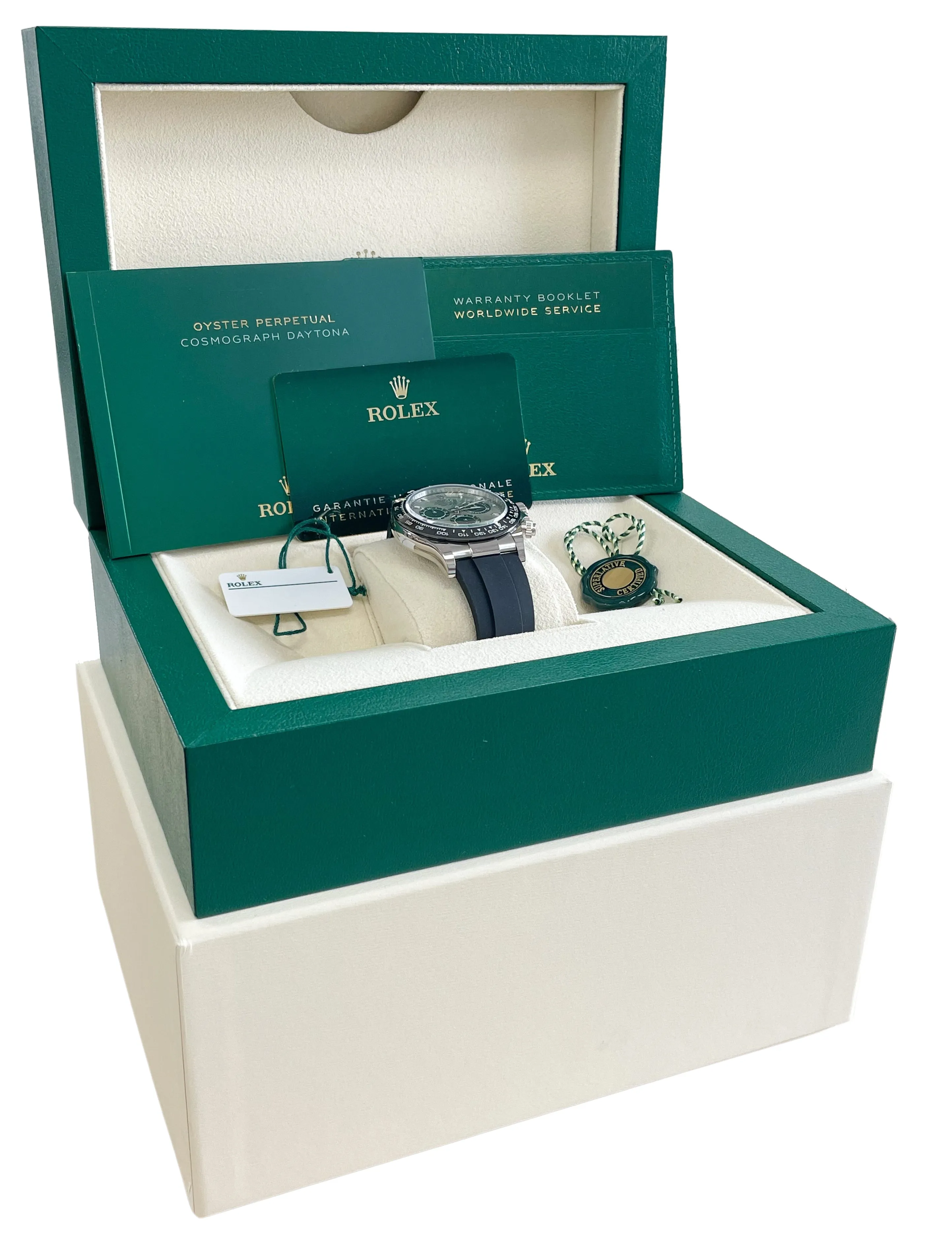 MAY 2023 PAPERS Rolex Daytona 18K White Gold Silver Black 40mm 116519 LN B P