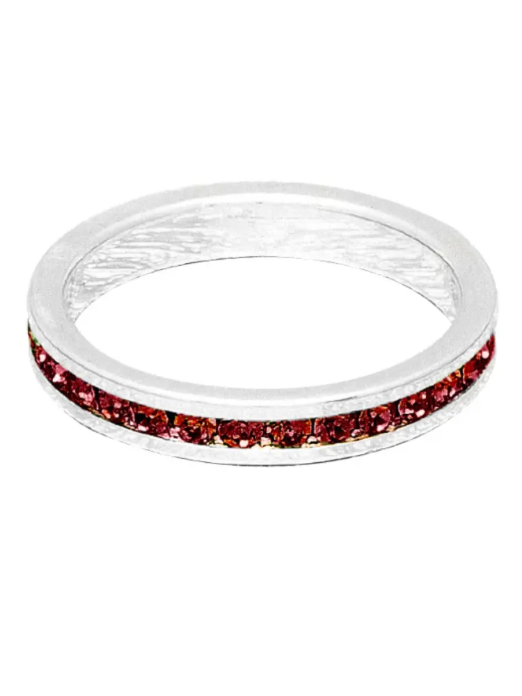 Maya J Birthstone Ring - Silver January